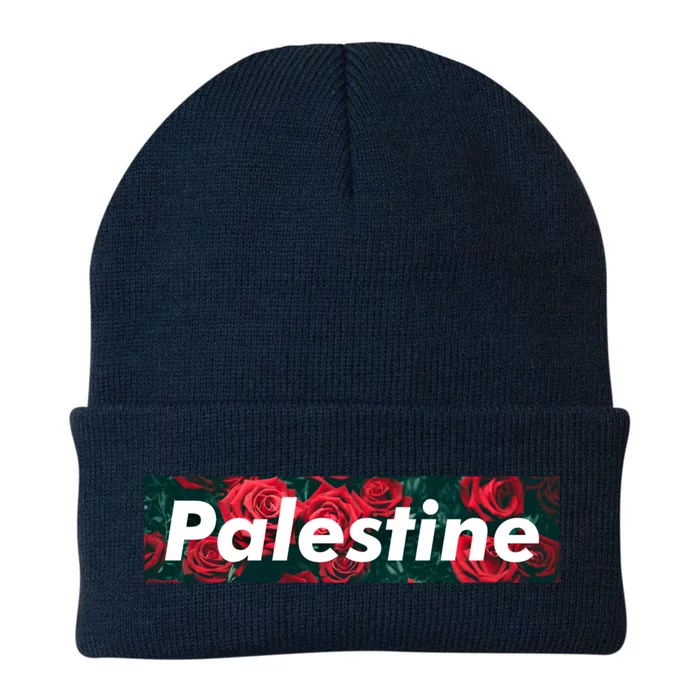 Red Palestine Free Palestine Free Gaza Palestine Flag Arabic Cool Gift Knit Cap Winter Beanie