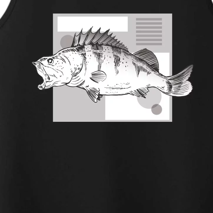 River Perch Fish Sketch Performance Tank