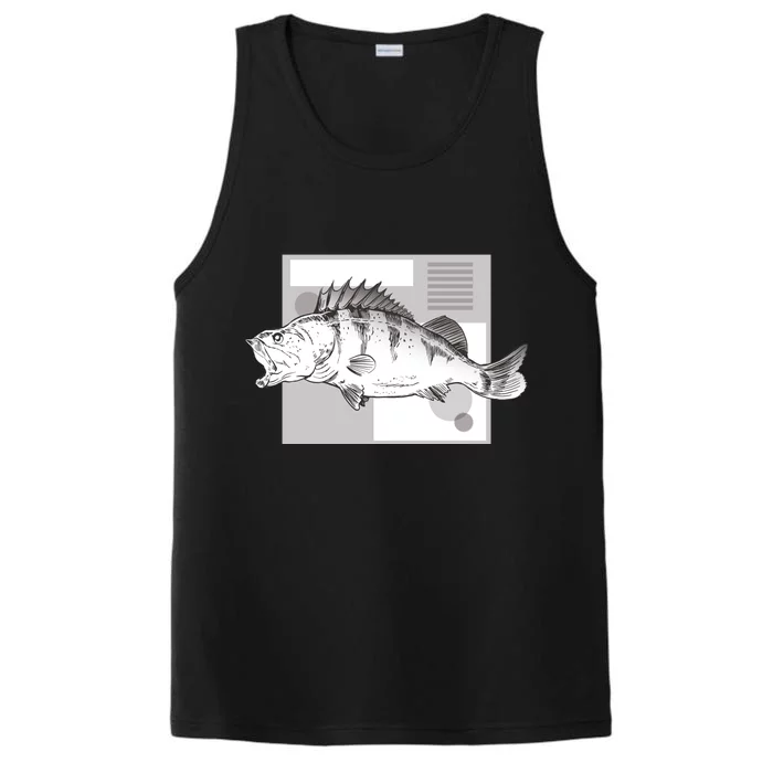 River Perch Fish Sketch Performance Tank