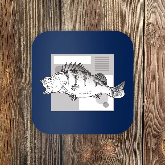 River Perch Fish Sketch Coaster