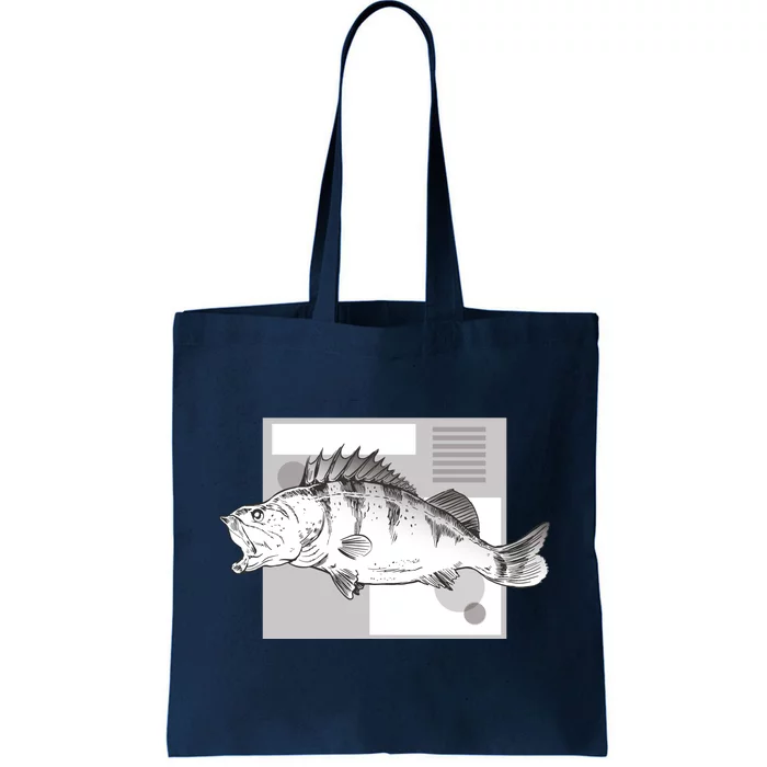 River Perch Fish Sketch Tote Bag