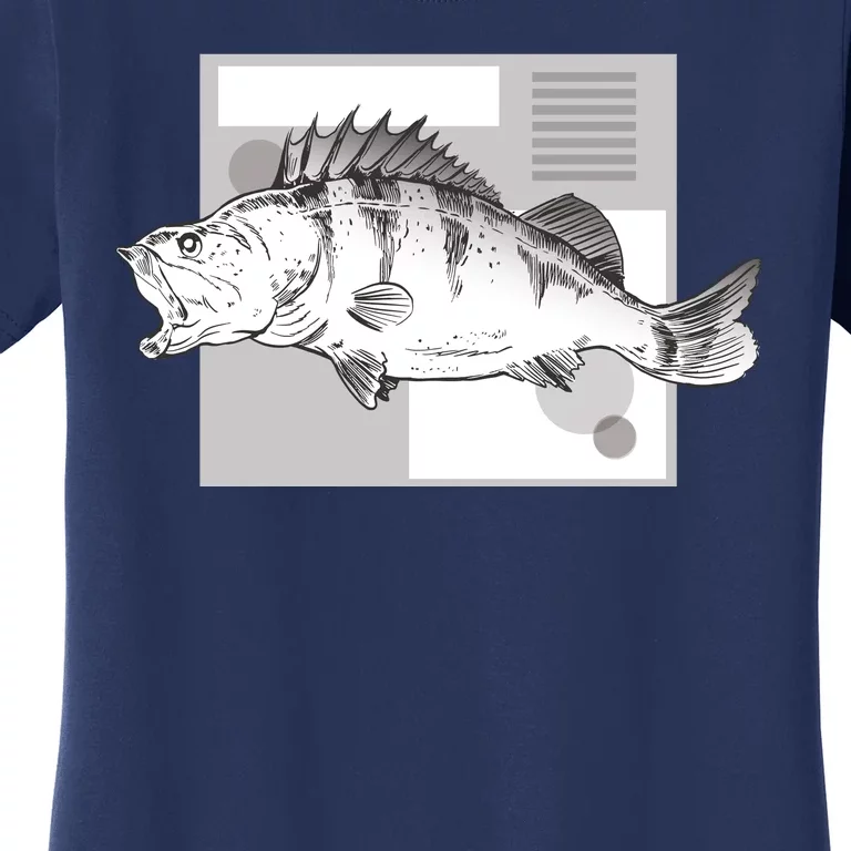 River Perch Fish Sketch Women's T-Shirt