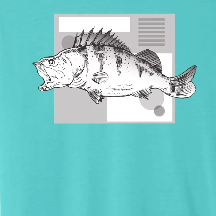 River Perch Fish Sketch ChromaSoft Performance T-Shirt