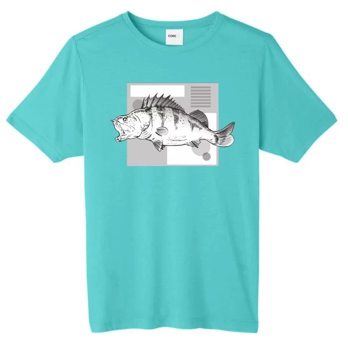 River Perch Fish Sketch ChromaSoft Performance T-Shirt