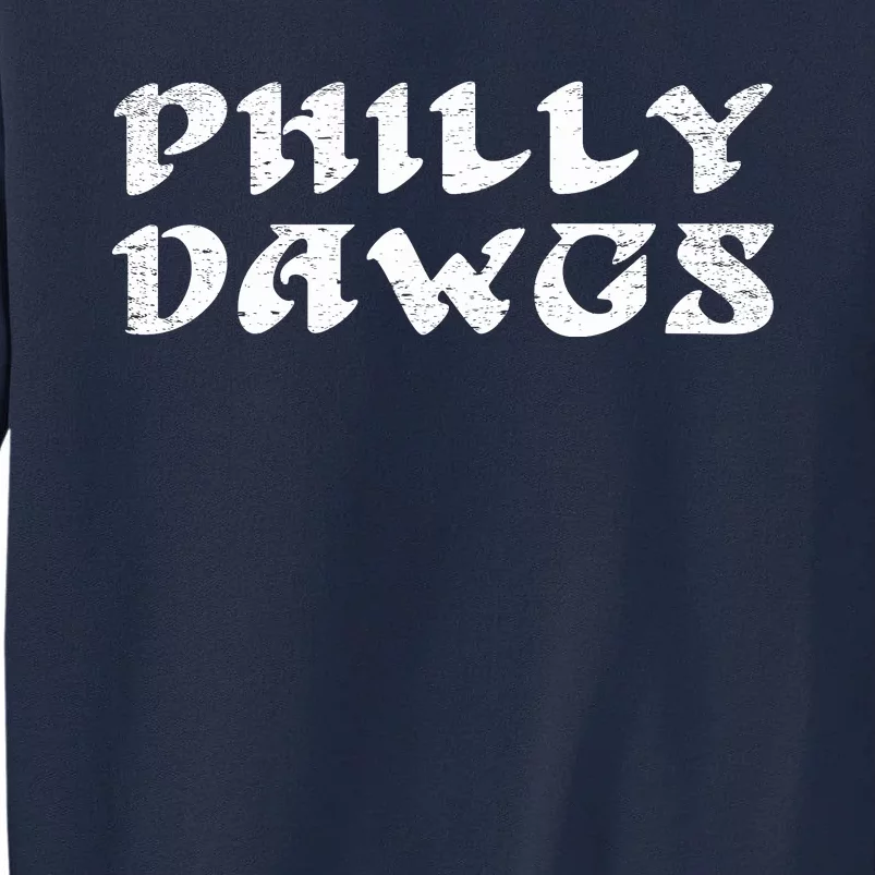 Retro Philadelphia Football Distressed Tall Sweatshirt