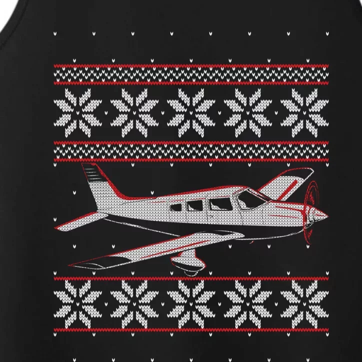 Rc Plane Flying Sports Pilot Ugly Christmas Sweater Style Gift Performance Tank