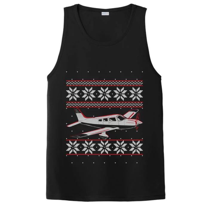 Rc Plane Flying Sports Pilot Ugly Christmas Sweater Style Gift Performance Tank