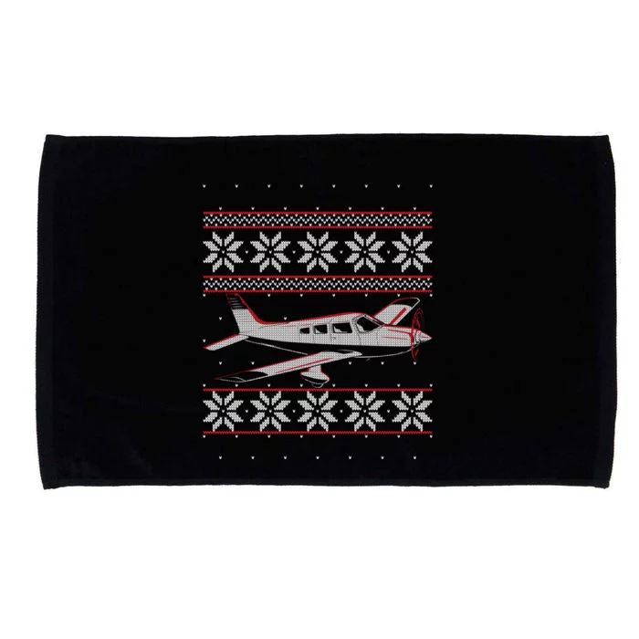 Rc Plane Flying Sports Pilot Ugly Christmas Sweater Style Gift Microfiber Hand Towel