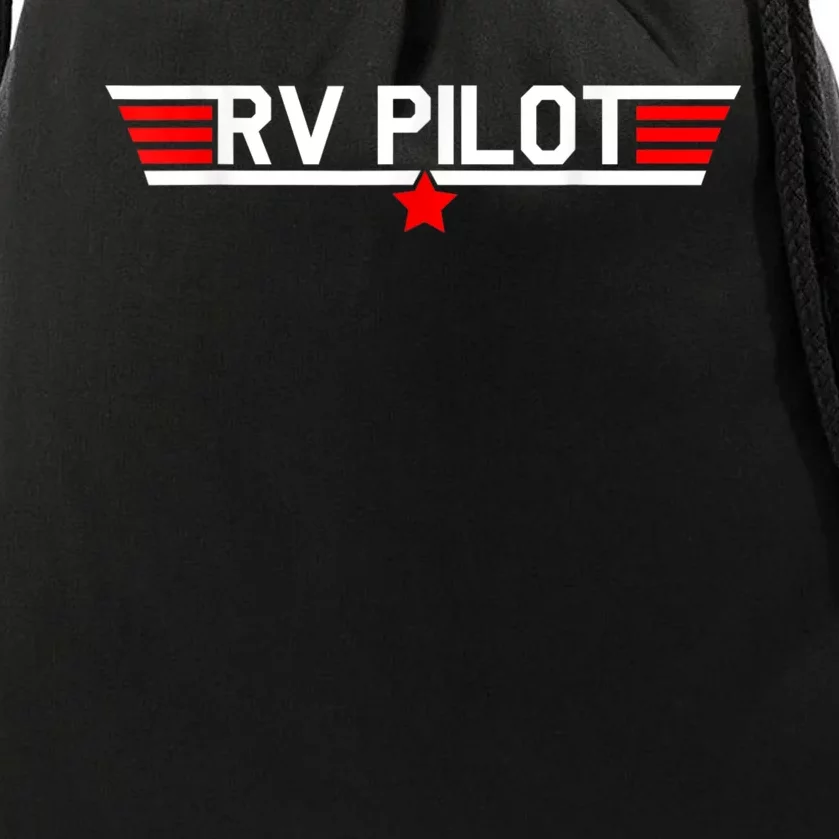 RV Pilot Funny Camper Motorhome Travel Camping Matching Gift Drawstring Bag