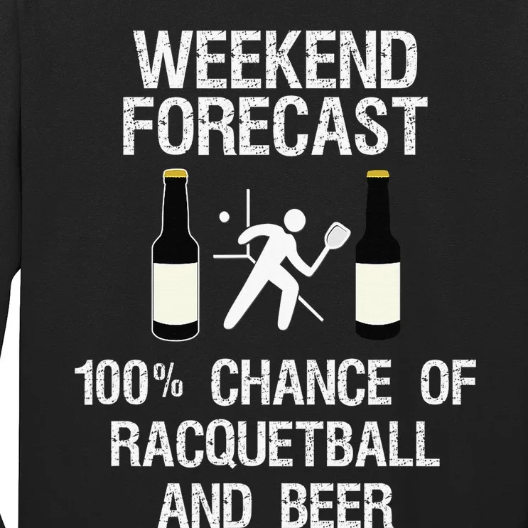 Racquetball Player Funny Racquet Ball Sports Beer Drinker Long Sleeve Shirt