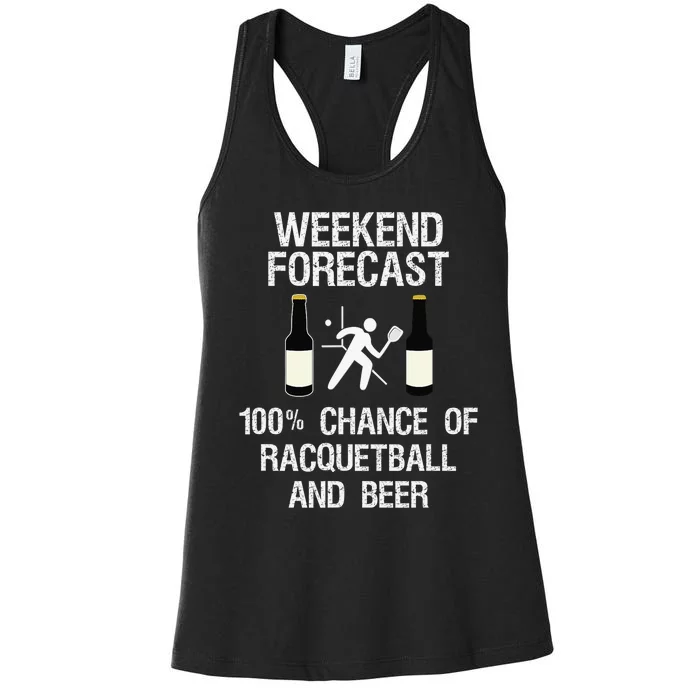 Racquetball Player Funny Racquet Ball Sports Beer Drinker Women's Racerback Tank