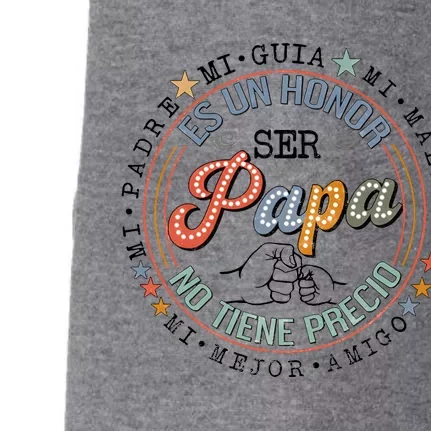 Retro Papa Fathers Day Spanish Doggie 3-End Fleece Hoodie