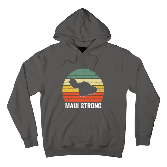 Retro Pray For Maui Hawaii Strong Gift Wildfire Lahaina Hoodie