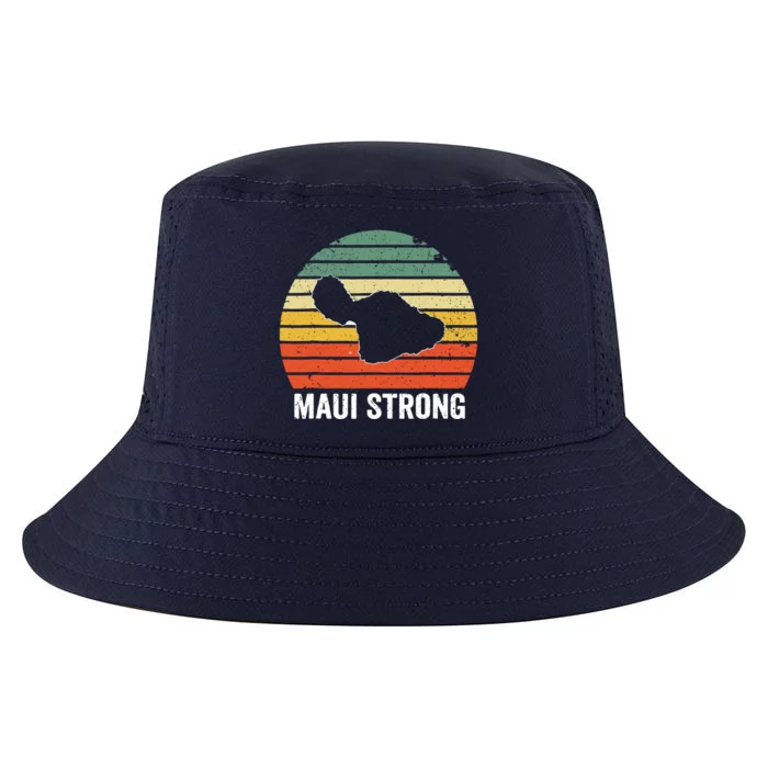 Retro Pray For Maui Hawaii Strong Gift Wildfire Lahaina Cool Comfort Performance Bucket Hat