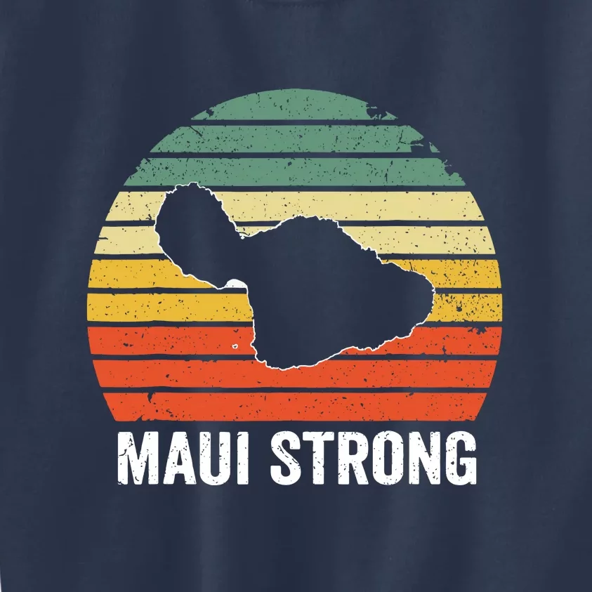 Retro Pray For Maui Hawaii Strong Gift Wildfire Lahaina Kids Sweatshirt