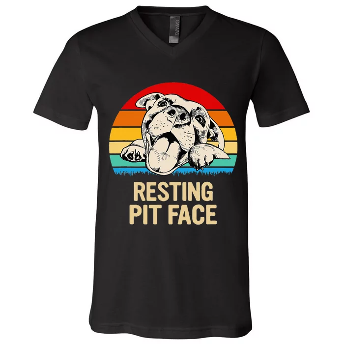 Resting Pit Face V-Neck T-Shirt