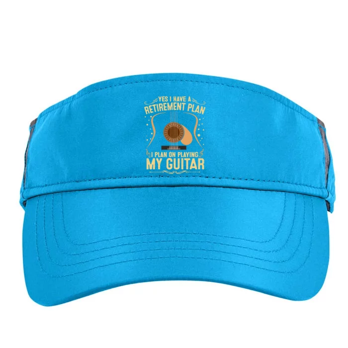 Retirement Plan For Guitar Players Retired Grandpa Dad Adult Drive Performance Visor