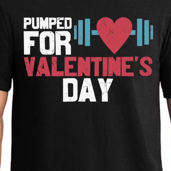 Retro Pumped For Funny Valentines Day Gym Workout Fitness Meaningful Gift Pajama Set