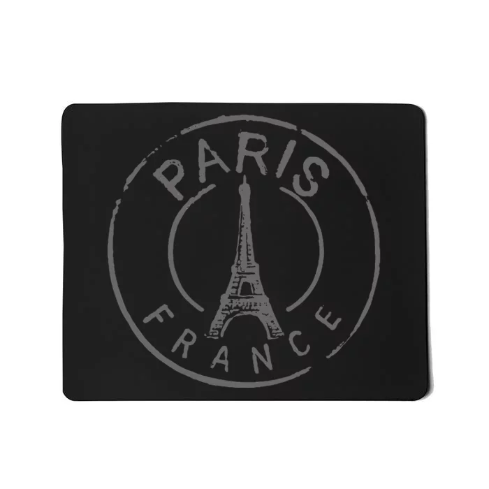 Retro Paris France Eiffel Tower Love Mousepad