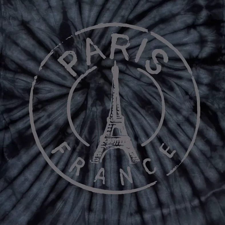 Retro Paris France Eiffel Tower Love Tie-Dye T-Shirt