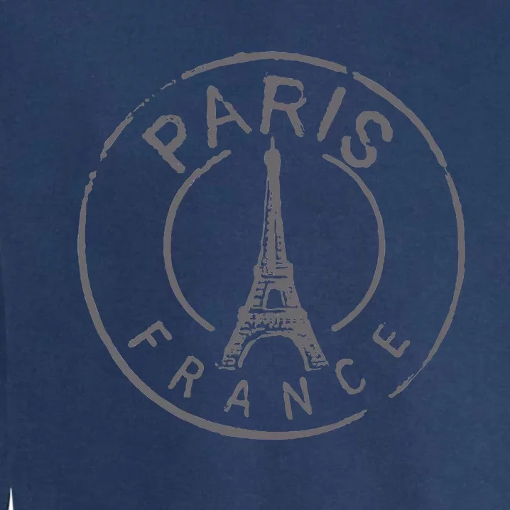 Retro Paris France Eiffel Tower Love Garment-Dyed Sweatshirt