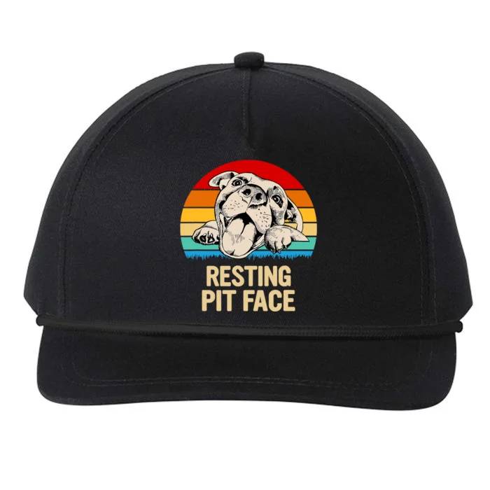 Resting Pit Face Snapback Five-Panel Rope Hat