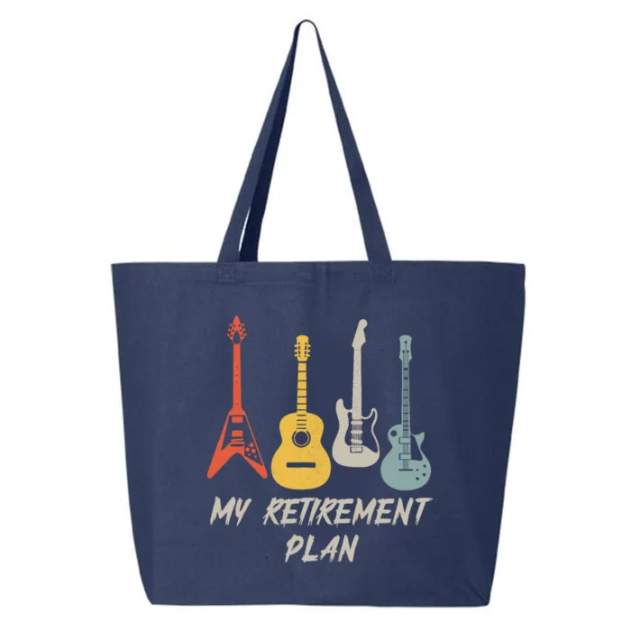 Retirement Plan For Guitar Players Retired Grandpa Dad 25L Jumbo Tote