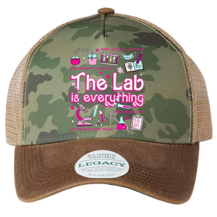 Retro Pink Funny Lab Is Everything Happy Lab Week 2024 Legacy Tie Dye Trucker Hat