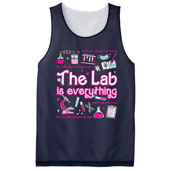 Retro Pink Funny Lab Is Everything Happy Lab Week 2024 Mesh Reversible Basketball Jersey Tank