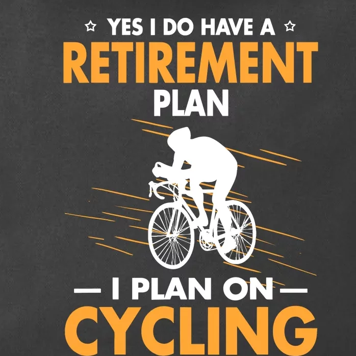 Retirement Plan Funny Bicycle Cycling Humor Graphic Zip Tote Bag