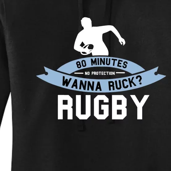 Rugby Player Funny Rugger Women's Pullover Hoodie