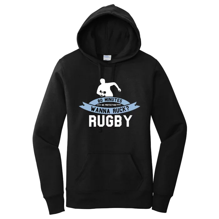 Rugby Player Funny Rugger Women's Pullover Hoodie