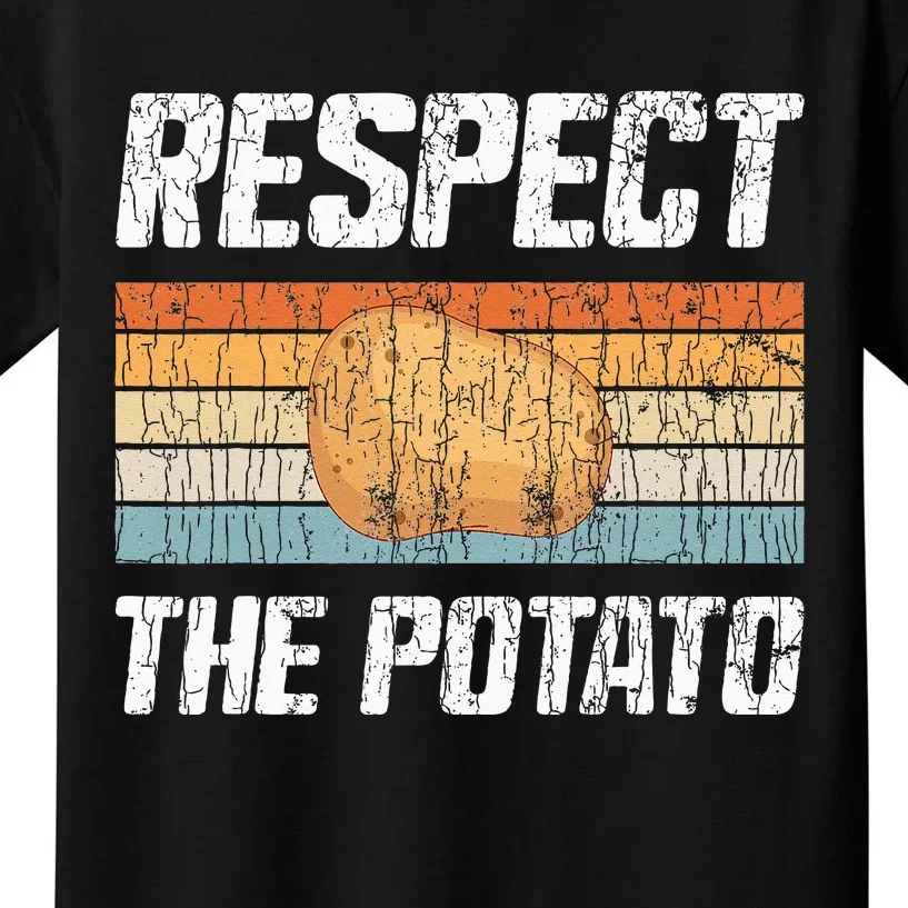 Respect Potato Funny Potatoes Vegetables Chips Eater Graphic Kids T-Shirt