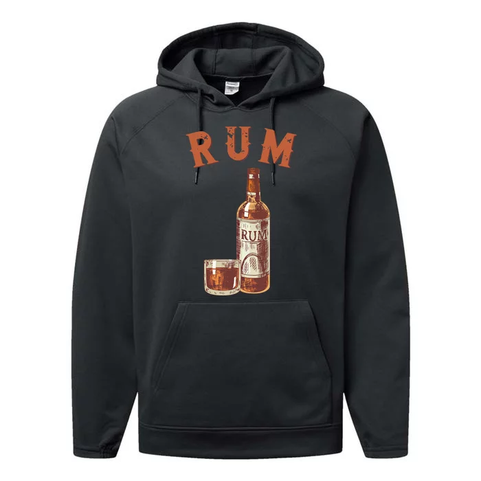 Rum PirateS Favorite Drink Alcoholic Beverage Rum Performance Fleece Hoodie