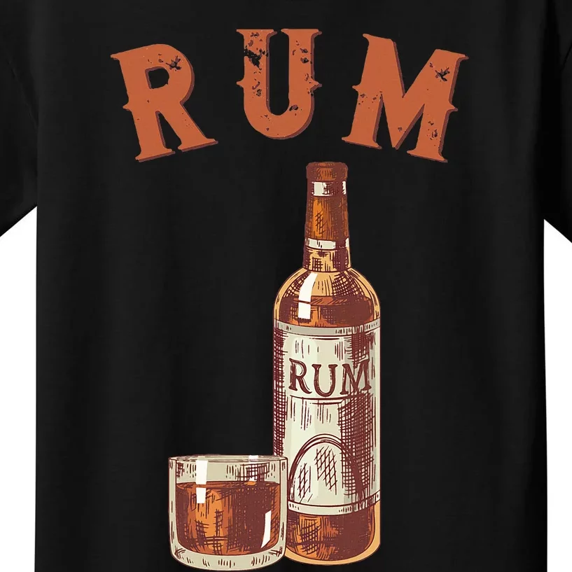 Rum PirateS Favorite Drink Alcoholic Beverage Rum Kids T-Shirt