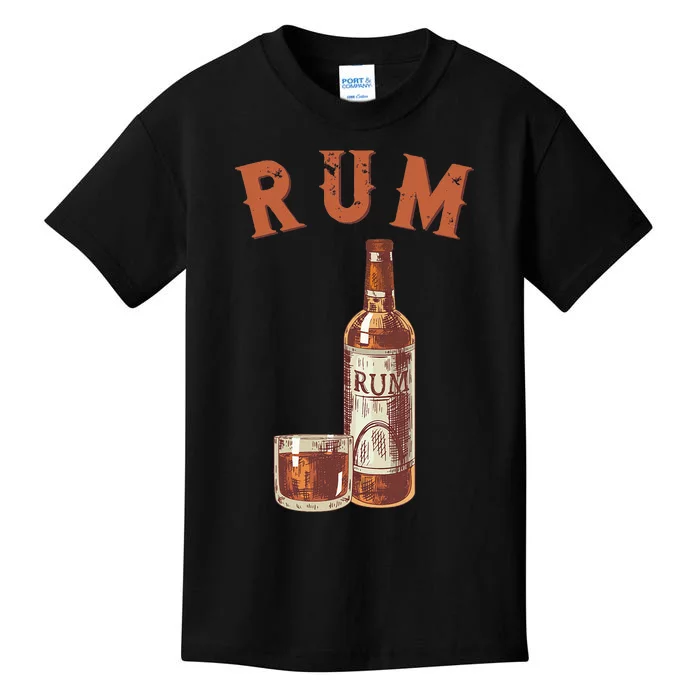 Rum PirateS Favorite Drink Alcoholic Beverage Rum Kids T-Shirt