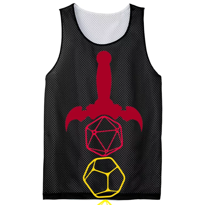 RPG Table Top Dice Sword Mesh Reversible Basketball Jersey Tank