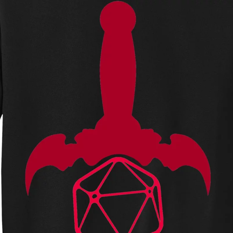 RPG Table Top Dice Sword Tall Sweatshirt