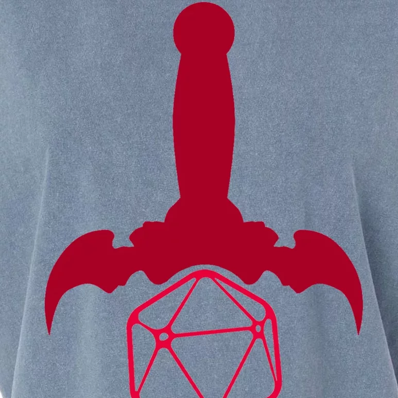 RPG Table Top Dice Sword Garment-Dyed Women's Muscle Tee