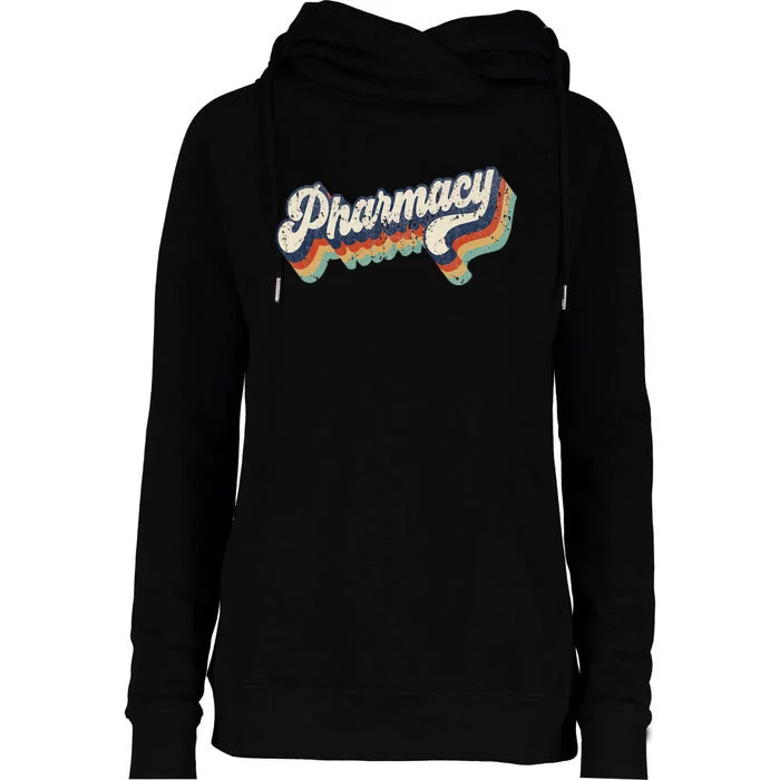 Retro Pharmacy Graduation Pharmacology School Grad Student Womens Funnel Neck Pullover Hood