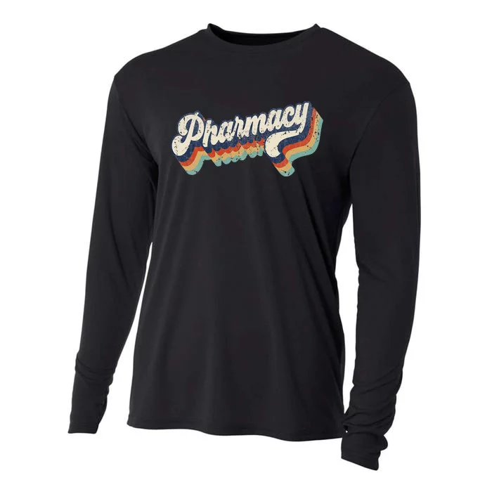 Retro Pharmacy Graduation Pharmacology School Grad Student Cooling Performance Long Sleeve Crew