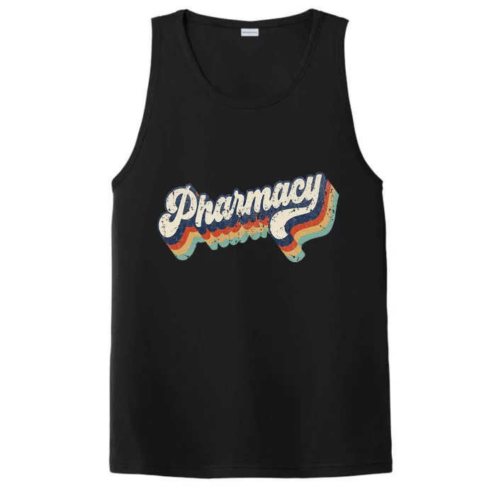 Retro Pharmacy Graduation Pharmacology School Grad Student Performance Tank