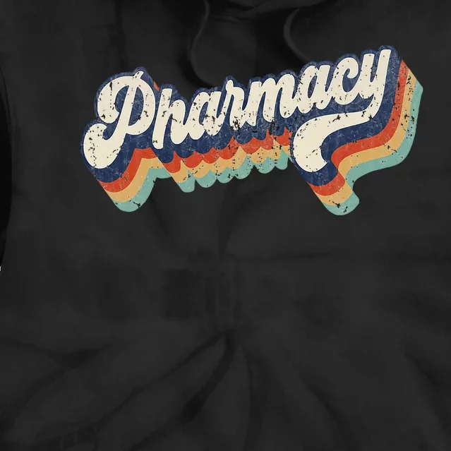 Retro Pharmacy Graduation Pharmacology School Grad Student Tie Dye Hoodie