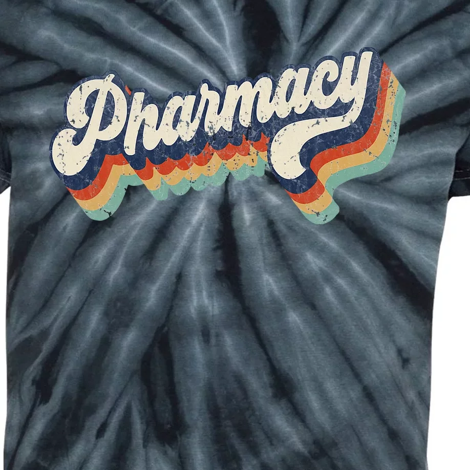 Retro Pharmacy Graduation Pharmacology School Grad Student Kids Tie-Dye T-Shirt