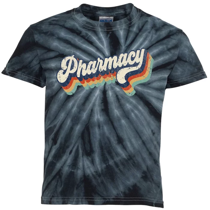 Retro Pharmacy Graduation Pharmacology School Grad Student Kids Tie-Dye T-Shirt