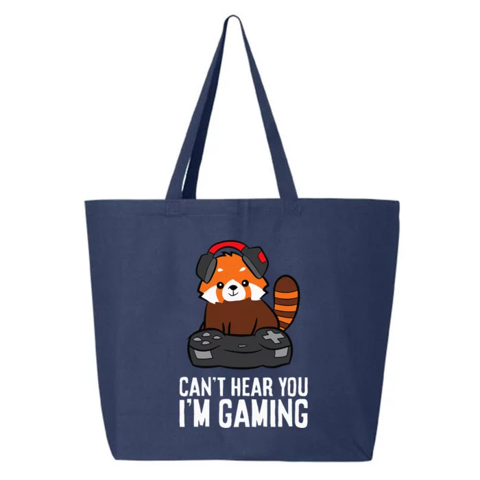 Red Panda Gaming Cant Hear You Im Gaming Red Panda 25L Jumbo Tote