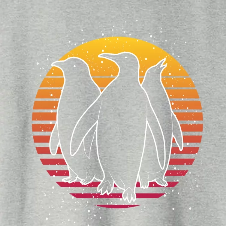 Retro Penguin Gift Women's Crop Top Tee