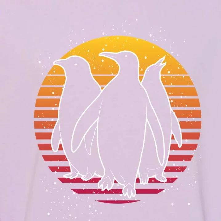 Retro Penguin Gift Garment-Dyed Sweatshirt