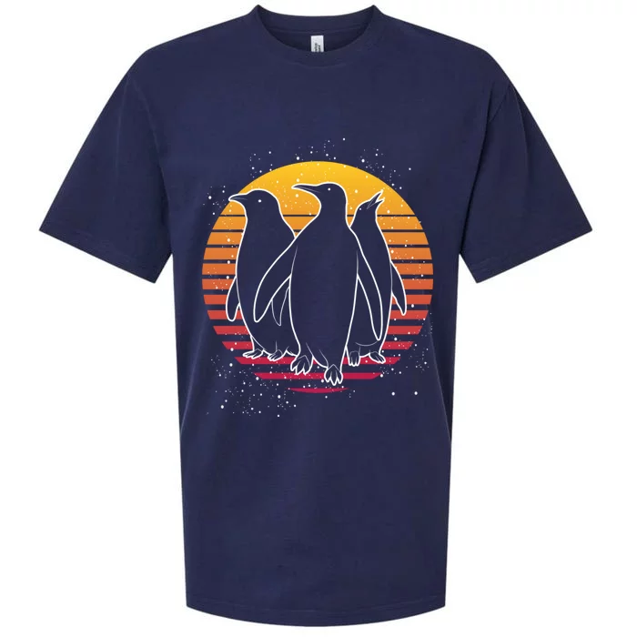 Retro Penguin Gift Sueded Cloud Jersey T-Shirt