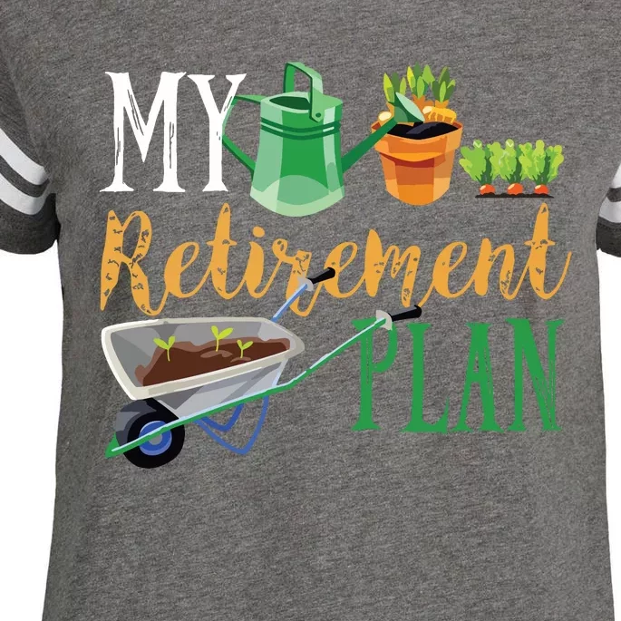 Retirement Plan Gardener Hobby Pensioner Garden Plants Gift Enza Ladies Jersey Football T-Shirt